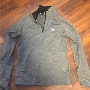Gray quarter zip